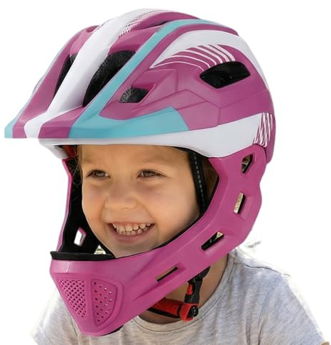 Casque Intégral Enfant - Equipement De Protection Cyclisme | Casques Multi-Sports | pour Filles Jeunes Cavaliers Débutants Skateboard Jeu Extérieur Parc Fête