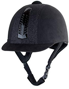 Rhinegold 0 Rhinegold Glitter Pro Hat-6.5/8-black Riding Hat, Black, 6. 5 8 UK