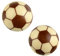 Günthart 40 Stück | Fußball Hohlkugel | 3D | weiße Schokolade | passend zur WM und EM | Schokoladen Dekoration | geeignet für Kuchen, Torten und Cupcakes