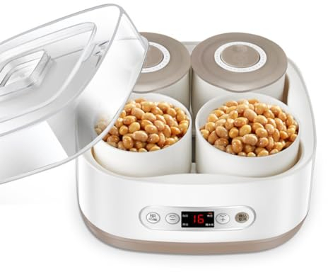 Liten yoghurtjäsningsmaskin, multifunktionell miniyoghurtmaskin, mini hemmagjord underkopp Natto-maskin för risvinsjäsning, smart panelkontroll, för hemmabar dessertbutik