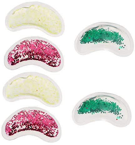 MUSISALY 6 Stück Kühlende Augenklappen Mit Pailletten-gel Augenpackungen Mit Pailletten Zur Augenpflege Und Entspannung