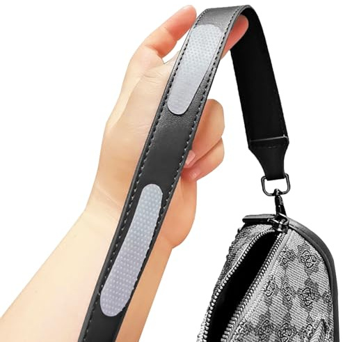 WOLAIYE Soporte antideslizante para correa de hombro, correa para bolso, almohadilla antideslizante, agarre para bolso de mano, transparente, 12 unidades, Claro, 19mm x 82mm