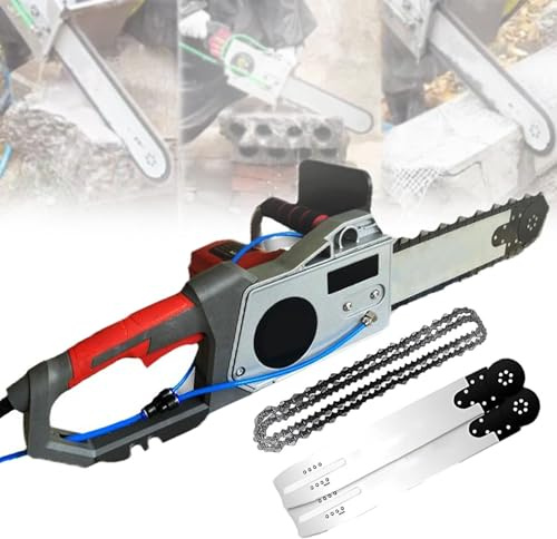 Scanalatrice per Tracce Muro,Sega Elettrica Efficiente 5800W/6500W - 6000 Giri/Min Macchina per Tagliare Muri Con 2 Catena E 2 Barre Guida,Profondità di Taglio 35CM/48CM,DepthofCut350mm