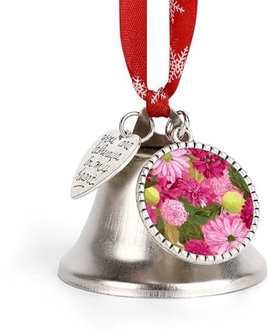 Leaves Daisy Flower Fruit Lemon Christmas Decoration Bell Ornament Xmas Tree Charms Home Decor