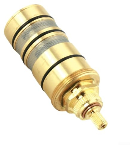 Kit de repuesto de cartucho termostático para válvula de temperatura exacta 130156 de 3/4 pulgadas, construcción de latón para regulación constante de temperatura de ducha y flujo de agua