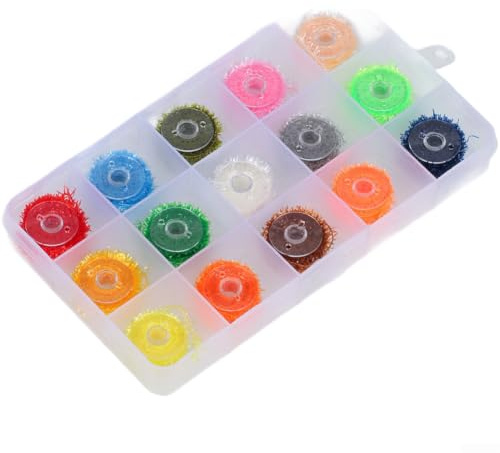 Pour ligne de cristal adaptée pour attacher la mouche, fils double face, convient pour la pêche à la mouche et les étapes d'artisanat (25 couleurs)