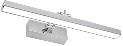 Long Life Lamp Company 7w LED Bathroom Mirror Light Cool White 6500k Wall Picture Light Chrome Adjustable ML08