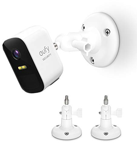 HOLACA Wandhalterung Kompatibel mit Eufycam 1/2/2C/2C Pro/3/3C/E, Arl o Pro 2/3/4/Ultra 1&2/Essential, und andere Kameras mit 1/4 Gewinde, Weiß | 2 Stück