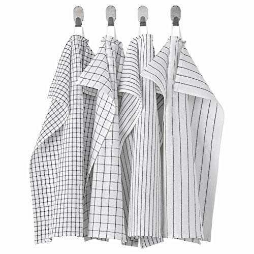 IKEA ASIA Rinnig Geschirrtuch, Gemustert, 45 x 60 cm, 4er-Set (dunkelgrau)