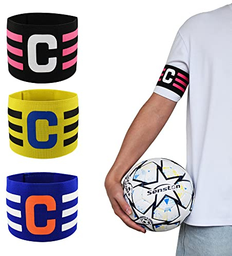 Senston Soccer Ball Captains Armbands for Adult and Youth 3Pcs