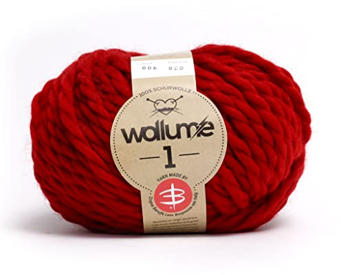 Earebel Wollume1 Wolle rot besteht aus 100% Schurwolle, ist superweich und Oeko-Tex zertifiziert. Die Wolle ist ideal zum Stricken und Häkeln von Mützen, Schals, Wolldecken uvm.…