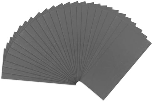 SenmaiTools Papel de Lija 1000 Grano 25 Piezas 93 x 230 mm Lijas al Agua/Seco para Madera Pared Automóvil Pintura Metal
