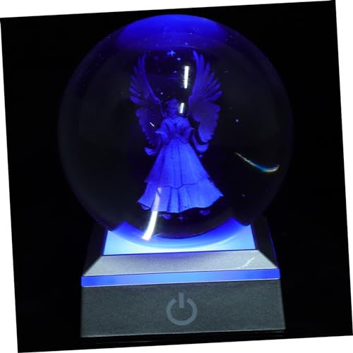 ANDRESLAD Bola De Cristal Brillante Lámpara De Escritorio con Luz Led Lámpara De Noche Decorativa para Mesa De Noche