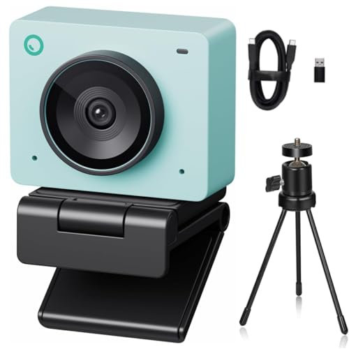 OBSBOT Meet 2 Ultra HD 4K Streaming Webcam, 1080p at 60 FPS, Videokonferenz Kamera mit KI Automatischem Bildausschnitt, USB-C, Dual Noise Reducing Mics, Ideal for Gaming or Streaming- Grün