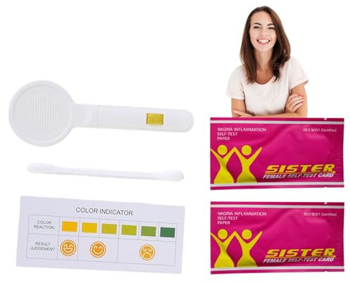 Comioke 2 Pezzi Test pH Vaginale, Test pH Femminile per Monitor Salute Intima Vaginale e Prevenzione Infezioni