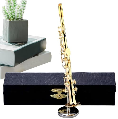 Sassofono Miniatura - Strumento Musicale Decorativo, Idea Regalo 'amante Jazz | Modello Di Sassofono Da Collezionare, Mini Ornamento Di Sax In Realistico, Decorazione Per Ufficio