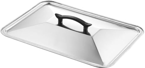 DIYEAH Coperchio in Acciaio Inossidabile per Teglia da Cucina Antimosche e Antischizzi Copertura Versatile per Barbecue e Uso Domestico Resistente e Facile da Pulire