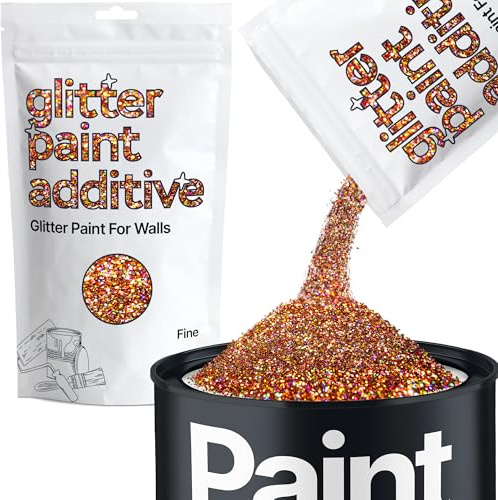 Hemway Bronze Brown Holographic Glitter Paint Additive Fine 100g | for Paints & Varnish | Paint Walls Sparkly Add to Emulsion, Acrylic or Lacquer Indoor