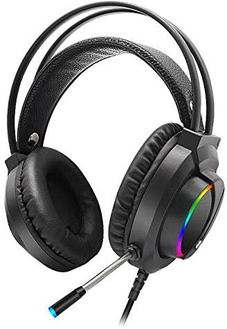 Avec casque de jeu stéréo réduisant le bruit, casque de jeu stéréo pour PS4 PC Xbox One S X Nintendo Switch PC portable Mac avec microphone Interface RVB