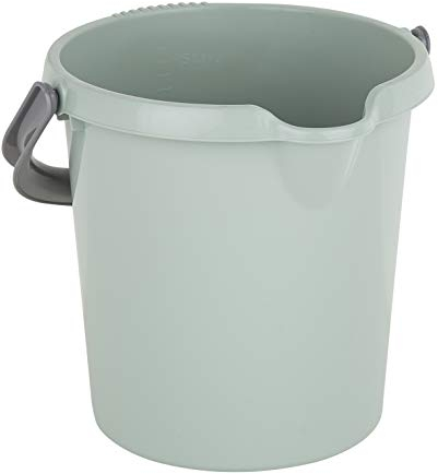 Wham Silver Sage High Grade 5Lt Durable Plastic Bucket with Litre Scale