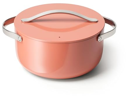 Caraway Nonstick Ceramic Dutch Oven Pot with Lid (6.5 qt, 10.5) - Non Toxic, PTFE & PFOA Free - Oven Safe & Compatible with All Stovetops (Gas, Electric & Induction) - Perracotta