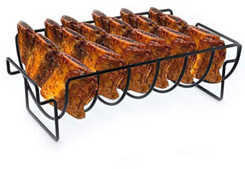 LKJGHG Support de côtelettes d'agneau pour Barbecue, Support de côtes, Support Multifonctionnel de côtes de Rechange pour Barbecue en métal antiadhésif pour Outils de Barbecue en Plein air-As Shown