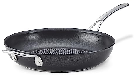 Anolon X Hybrid Nonstick Frying Pan/Skillet with Helper Handle, 12 Inch, Dark Gray