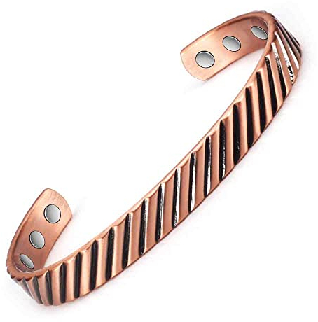 EnerCoppeX Kupferarmband, verwendet für Arthritis und Gelenke, reine Kupfermagnet -Behandlungsarmbänder, für Handgelenkstunnel, 3500 Gauß -wirksame Magnete, gesunde Schmuckgeschenke(CPB-0303Q)