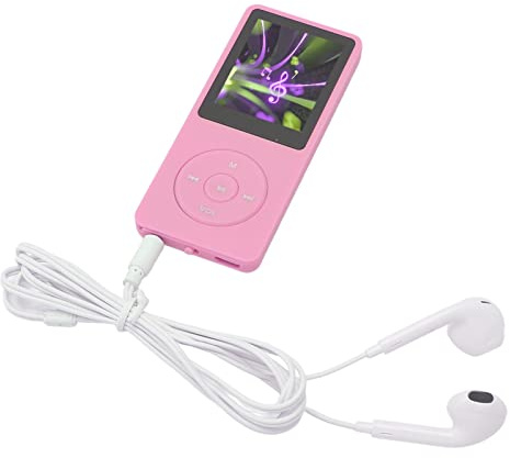 MP3-spelare MP4-spelare, MP3-musikspelare med Högtalare FM-radiohörlurar, Bärbart HiFi-förlustfritt Ljud MP3-minimusikspelare Röstinspelare, Presenter (Rosa)