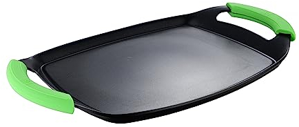 Plancha grill 36x23x1.35cm aluminio forjado, inducción, negro vitoria