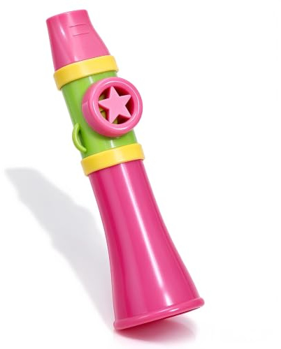Gosizos Kazoo for Kids Adults, with Neck Hanging Professional Kazoos Humming Instruments, Solo Play Fun Musical Instrument Gift for All Ages, No Need Replacement Membranes (Pink)