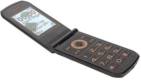 Flip Design 4G Senior Mobiltelefon, Stora Knappar, Klart Ljud, Dubbla Skärmar, Kraftfulla Funktioner, Bred Nätverkskompatibilitet med GPS SOS-knapp (BLACK)
