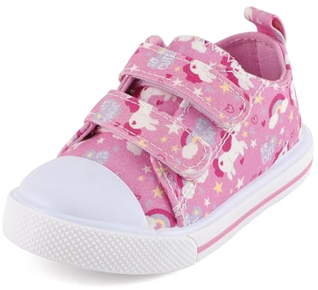 Cheerful Mario 1-5 Anni Scarpine Bimba Primi Passi Scarpe da Tela Bambina Sneaker Casual Scarpe Unicorno Rosa 19 EU