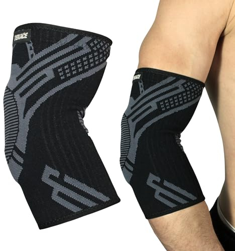 Tenace Jiu Jitsu Elbow Brace, Grappling - Compression Elbow Protection and Padded MMA, BJJ, Muay Thai, Judo - High Durability and Performance Unisex