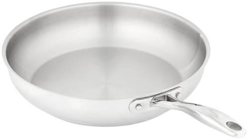 Stellar Profile Stainless Steel Uncoated Frying Pan -28 cm, Durable Frying Pan for Everyday Cooking, Induction Ready, Oven & Dishwasher Safe
