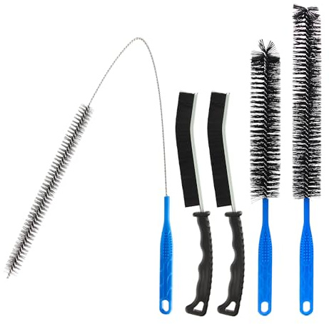 Radiator Cleaning Brush 5-Piece Set for Dryer and Heating Cleaning - High-Quality Nylon Bristles | Radiator Brush, Cleaning Set, Cleaning Accessories, Household for Flat Ribs and Bathrooms