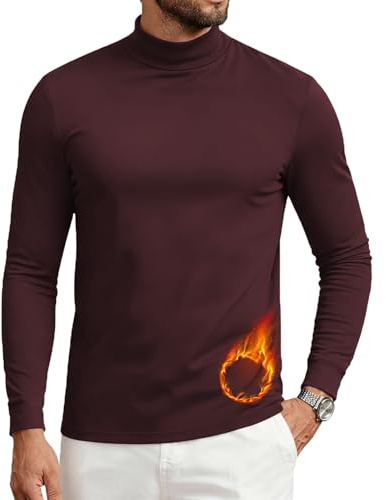 PINSPARK Camiseta Deportiva para Hombre, de Forro Polar, de Manga Larga, Funcional, de Secado rápido, para Correr al Aire Libre, de Entrenamiento físico, Ropa Interior de esquí, térmica.
