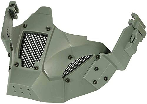 Airsoft Half Face Mask Steel Mesh for CS/Hunting/Paintball/Shooting (G)