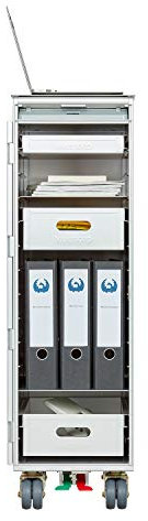 VanDeBord Ausstattungspaket Büro & Homeoffice, Zubehör für Airline Trolleys, Büro-Rollcontainer, Home-Office (Aluminium, KSSU)