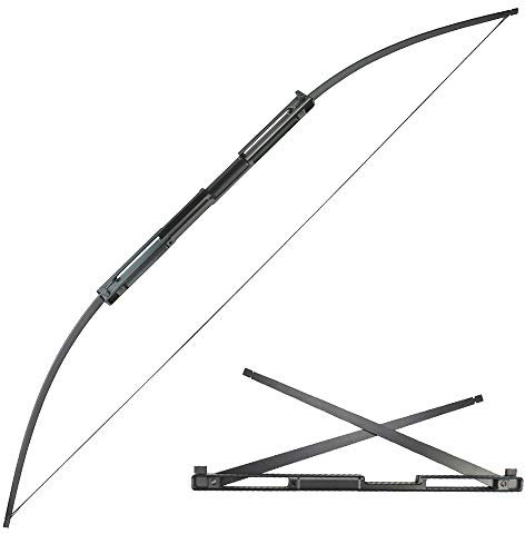 SHARROW Bogenschießen Straight Bogen Takedown Recurve Bogen und Pfeil Set 35lbs 55lbs Tragbar Gerade Bogen Langbogen mit 12er Carbonpfeile für Jugend Erwachsene Anfänger (55lbs, Typ 1)