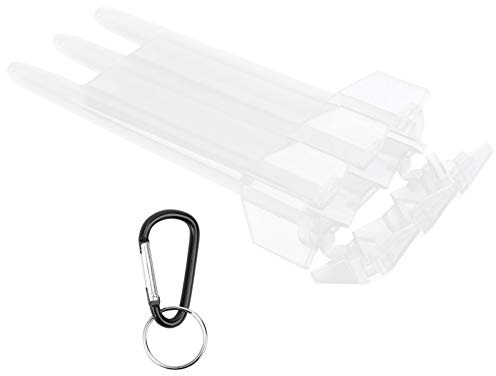 OKAT Estuche para Dardos, Caja de Almacenamiento para Dardos, Portátil Universal, 3 Fundas, Fácil de Transportar para Todo Tipo de Dardos para Exteriores(Blanco Transparente)