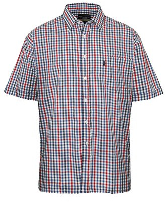 Champion Mens Doncaster Country Short Sleeve Shirt-Blue-Large