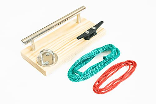 Bootspruefung.de Deluxe-Knotenbrett für die Seemannsknoten für den Sportbootführerschein (SBF-Binnen und SBF-See)