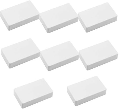 Caja cConexiones Superficie, Caja Electrónica de Plástico Impermeables de 8 Piezas, Para Caja de Empalmes de Alimentación de Bricolaje, 100 X 60 X 25 mm (Blanco)