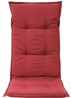 Sun Garden Hochlehner-Auflage Gartenstuhl 117 cm Bordeaux Rot, 67-2024b