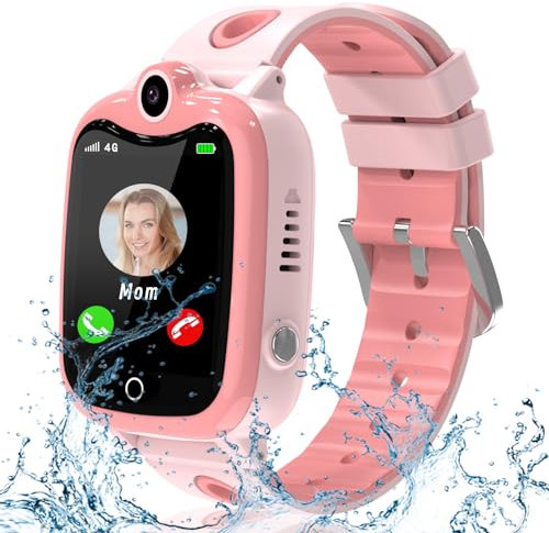 YEDASAH 4G Smartwatch Kinder mit GPS und Telefon, Videoanruf, Stoppuhr, Kamera, SOS,Kinder Smartwatch mit IP68 Wasserdicht Spiel, Taschenlampe, Taschenrechner, Schrittzähler, Wecker