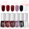 Nail Polish Set -6 Colors Purple Black White Red Nail Varnish - Long Lasting Quick Dry Nail Polish - Non-Toxic Nail Varnish Set - High Glossy Nail Paint Gift For Women Manicure DIY