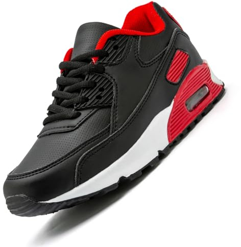 VTASQ Enfants Baskets Chaussures de Course Garçons Filles Mode Respirant Sport Runing Shoes Décontractées de Confortable Antidérapantes Sneakers Unisexe Noir 37 EU
