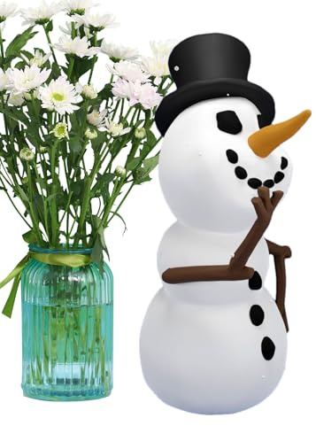 Piccole figure di pupazzo di neve | Decorazioni natalizie divertenti stampate in 3D | Artigianato di figure decorative | Per collezionisti fotografia casa ufficio camera da letto soggiorno Exh
