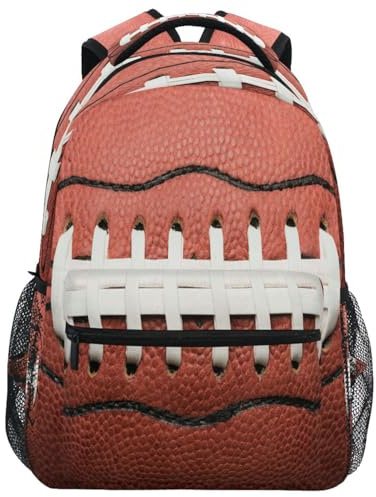 Dagryggsäck närbild American Football skosnören ryggsäck klassiska skolväskor retro skolryggsäck för resor högskola arbetsresa